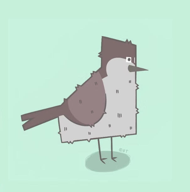 Geometric Bird - Digital Print